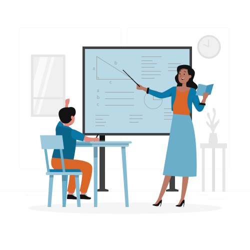 Teacher and student